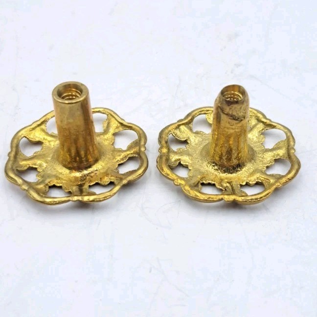 Antique Small Knobs Drawer Door Pulls Victorian Repro Furniture Hardware Pair