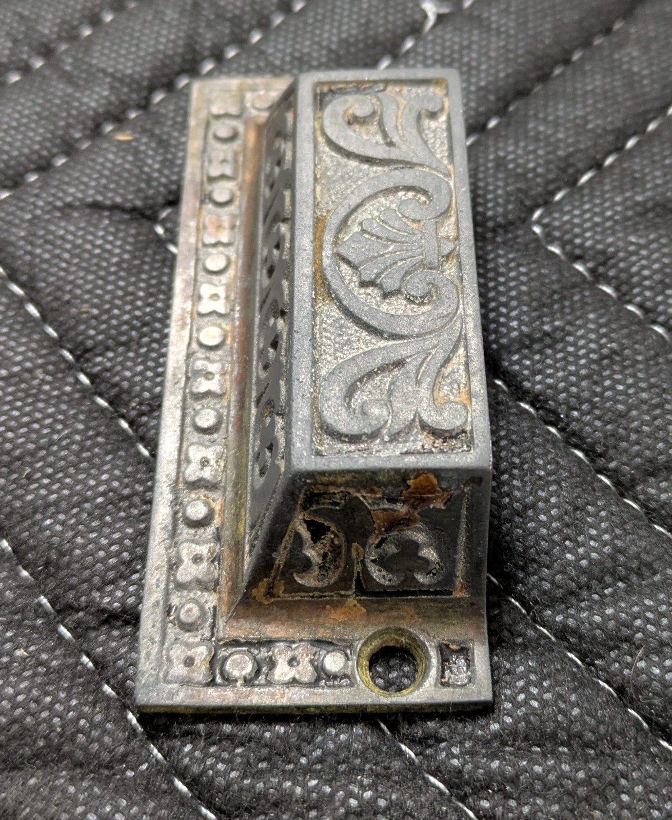 Antique Vintage Cast Iron Drawer Pull Eastlake Victorian Architectural Salvage