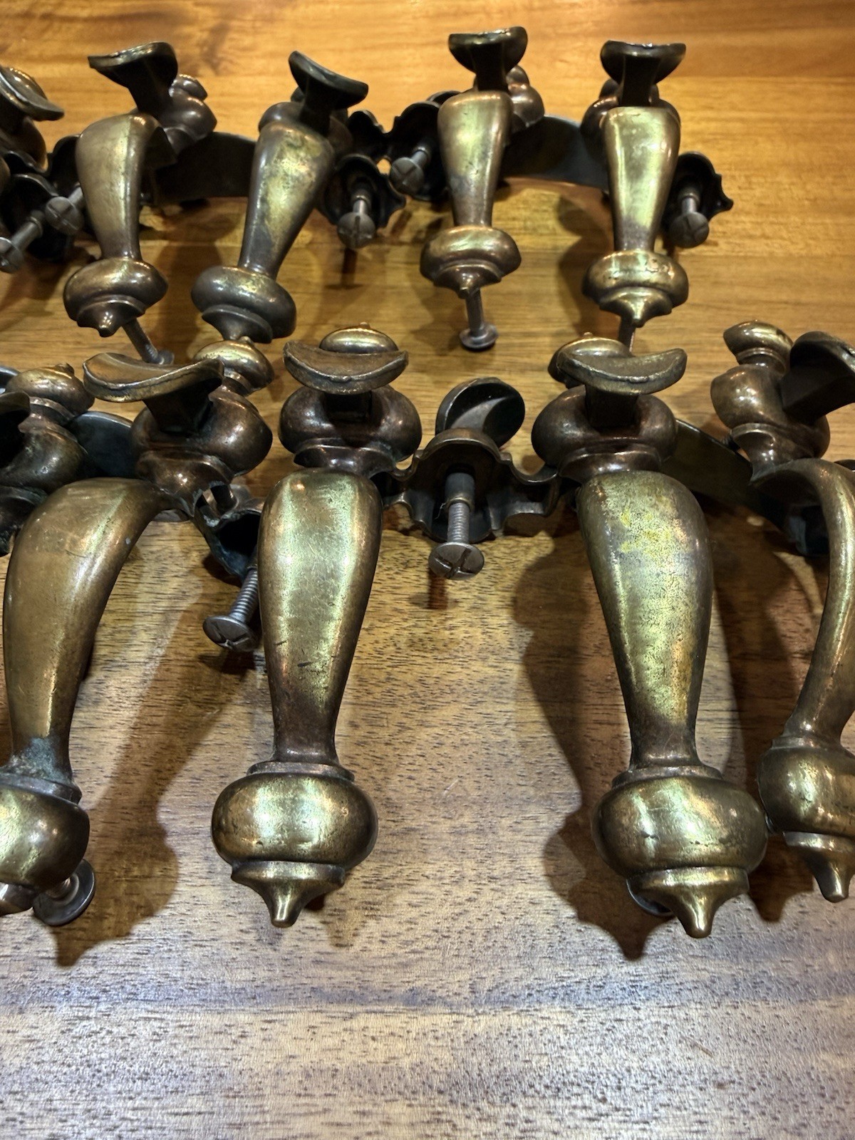 Vintage Keeler Brass Co KBC N8586 Teardrop Pendant Drop Pulls Drawer Handles