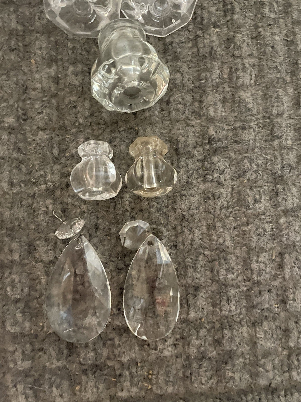 Antique Crystal Knobs. 35 Count. Some Are Very Old, Some Are 20 Years Old.