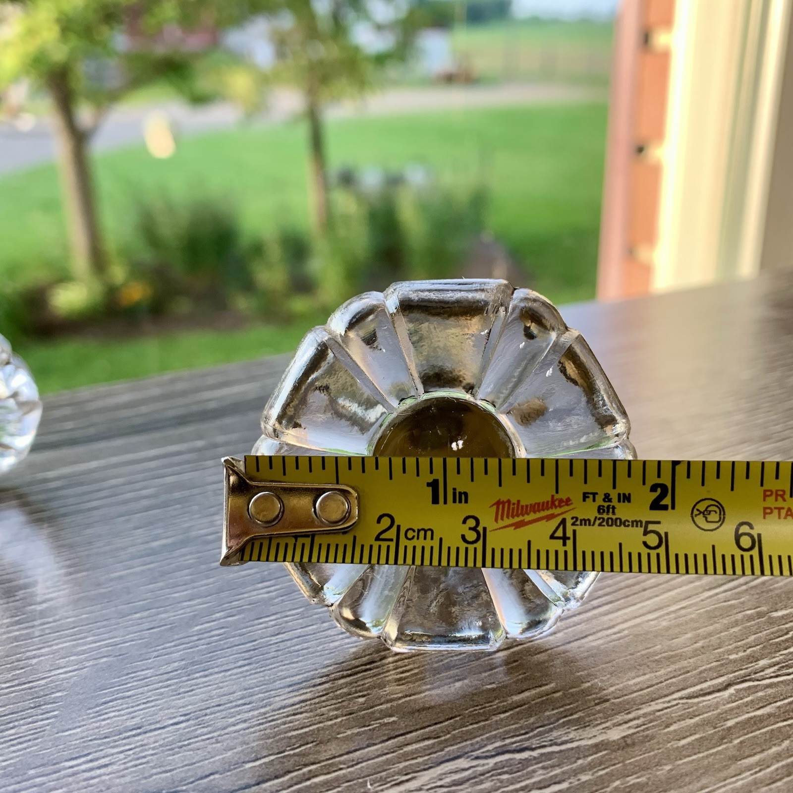Antique Manganese Drawer Knobs Pair, UV Reactive Glass Knobs/Drawer Pulls