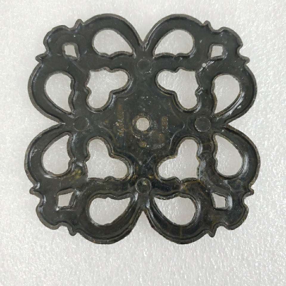 Vintage Ajax Ornate Backplate Copper Color Back Plate Furniture Cut Out 3″