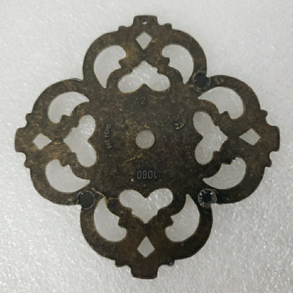 Vintage Ajax Ornate Backplate Copper Color Back Plate Furniture Cut Out 2.5″