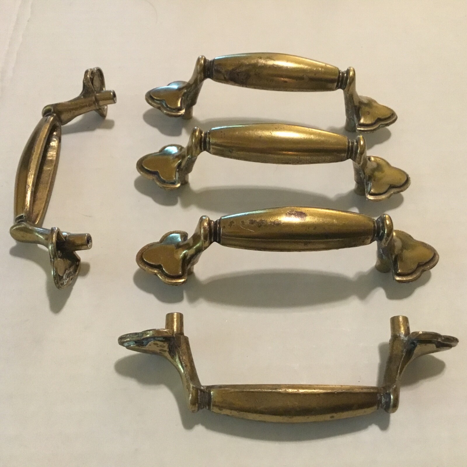 SET OF 5! KBC- KEELER BRASS COMPANY- CABINET DOOR PULLS! 3” C TO C #N13963