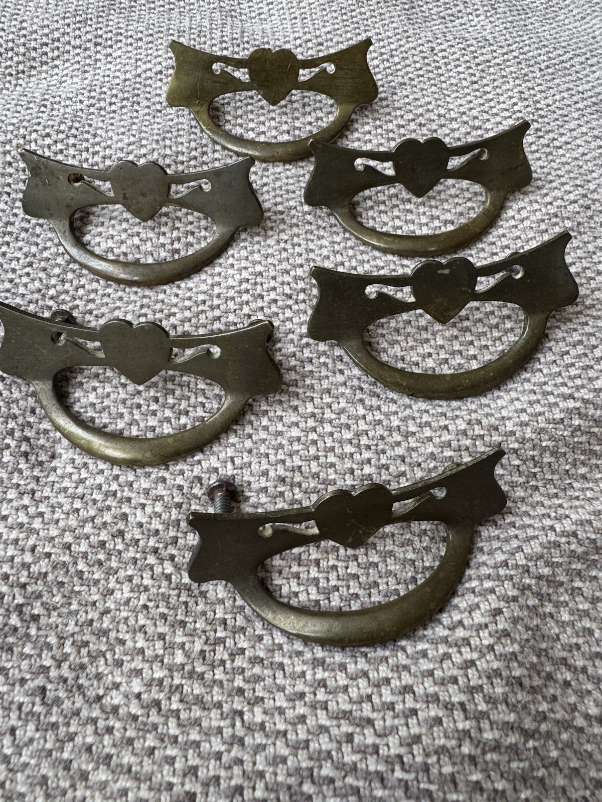 Lot of 9 Antique Dresser Drawer Pulls Handles Brass Bronze & Bronze Tone “1812”