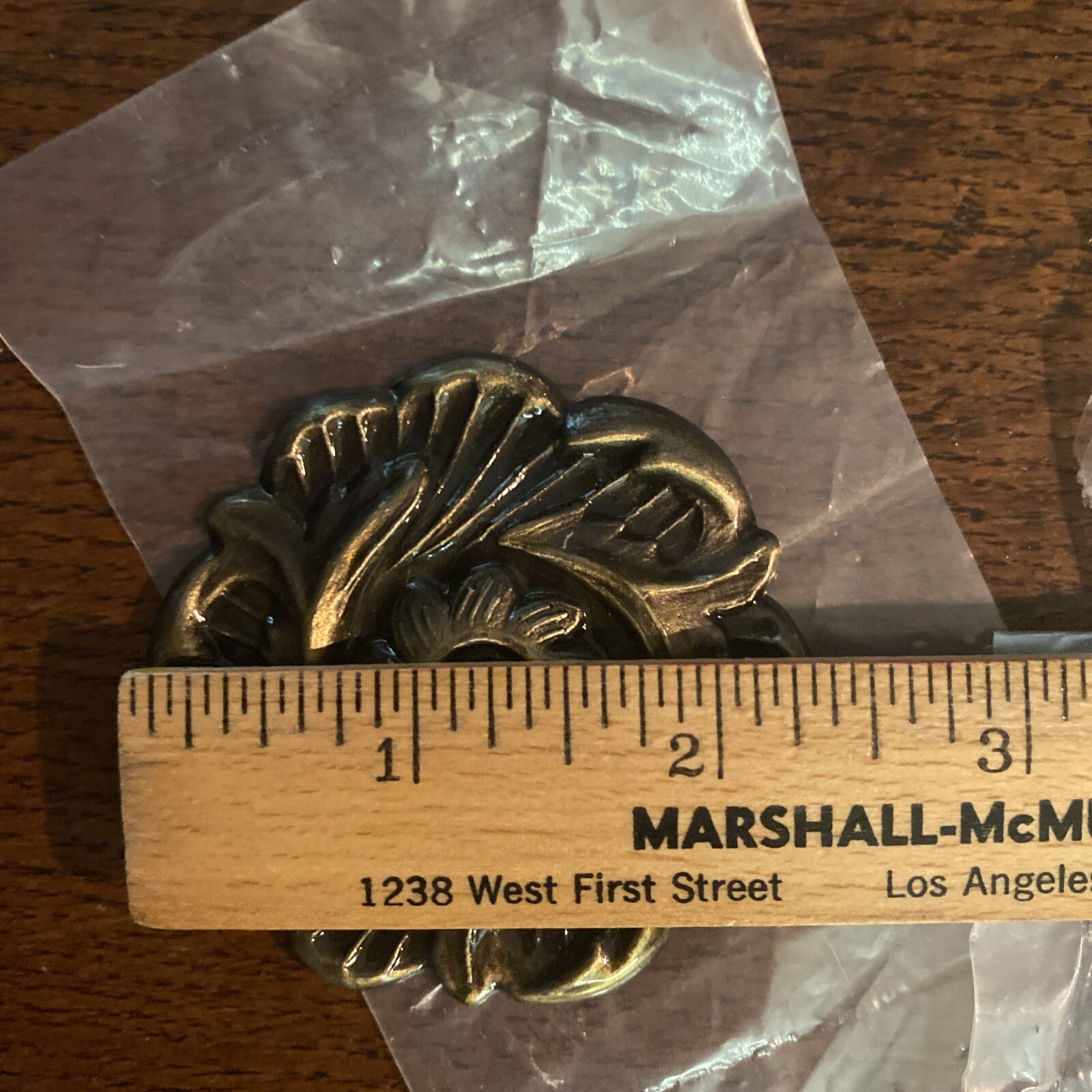 13 NOS Vtg Round Brass French Provincial MCM Drawer Dresser Knob Backplates Only