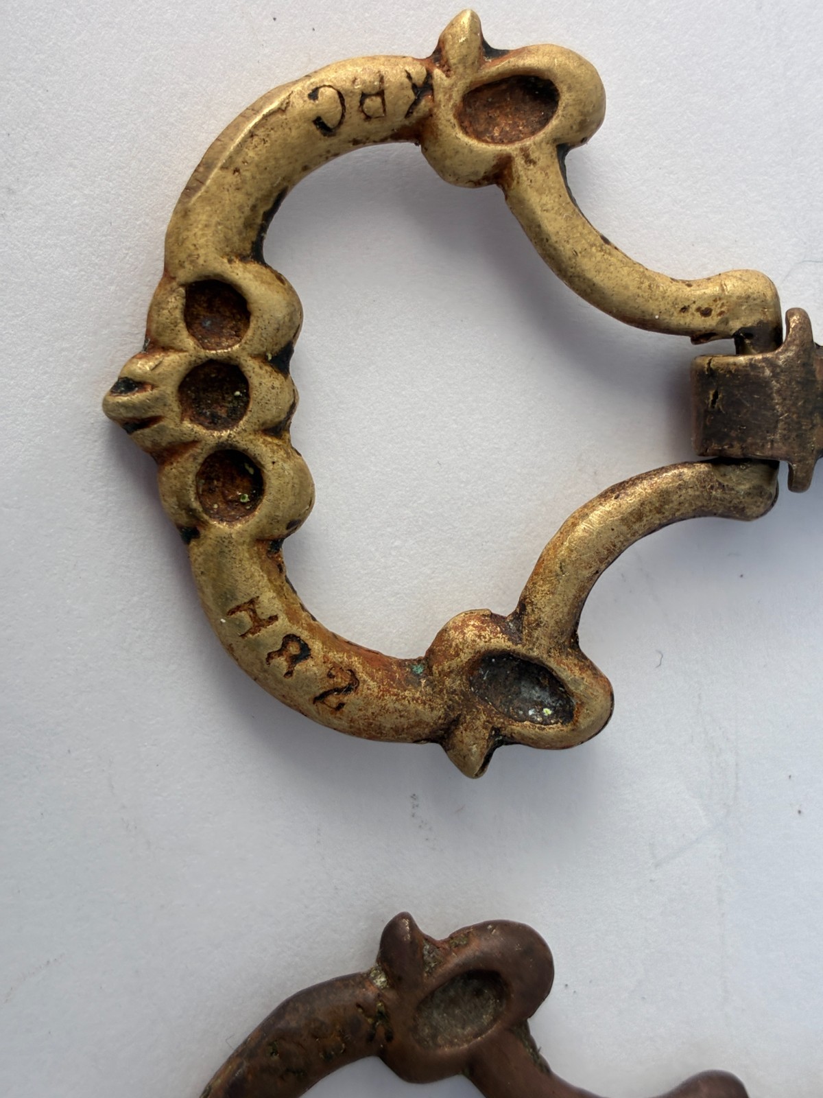 Lot Brass & Metal Pulls Cabinet Handle Mixed Material Distressed Vintage Salvage