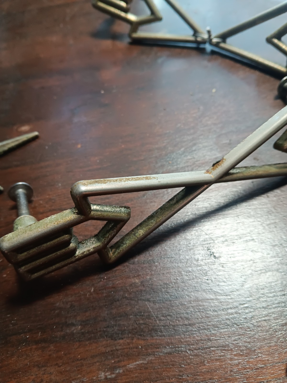 Atomic Star MCM Space Age Drawer Pulls Lot Of 4 Brass Tone