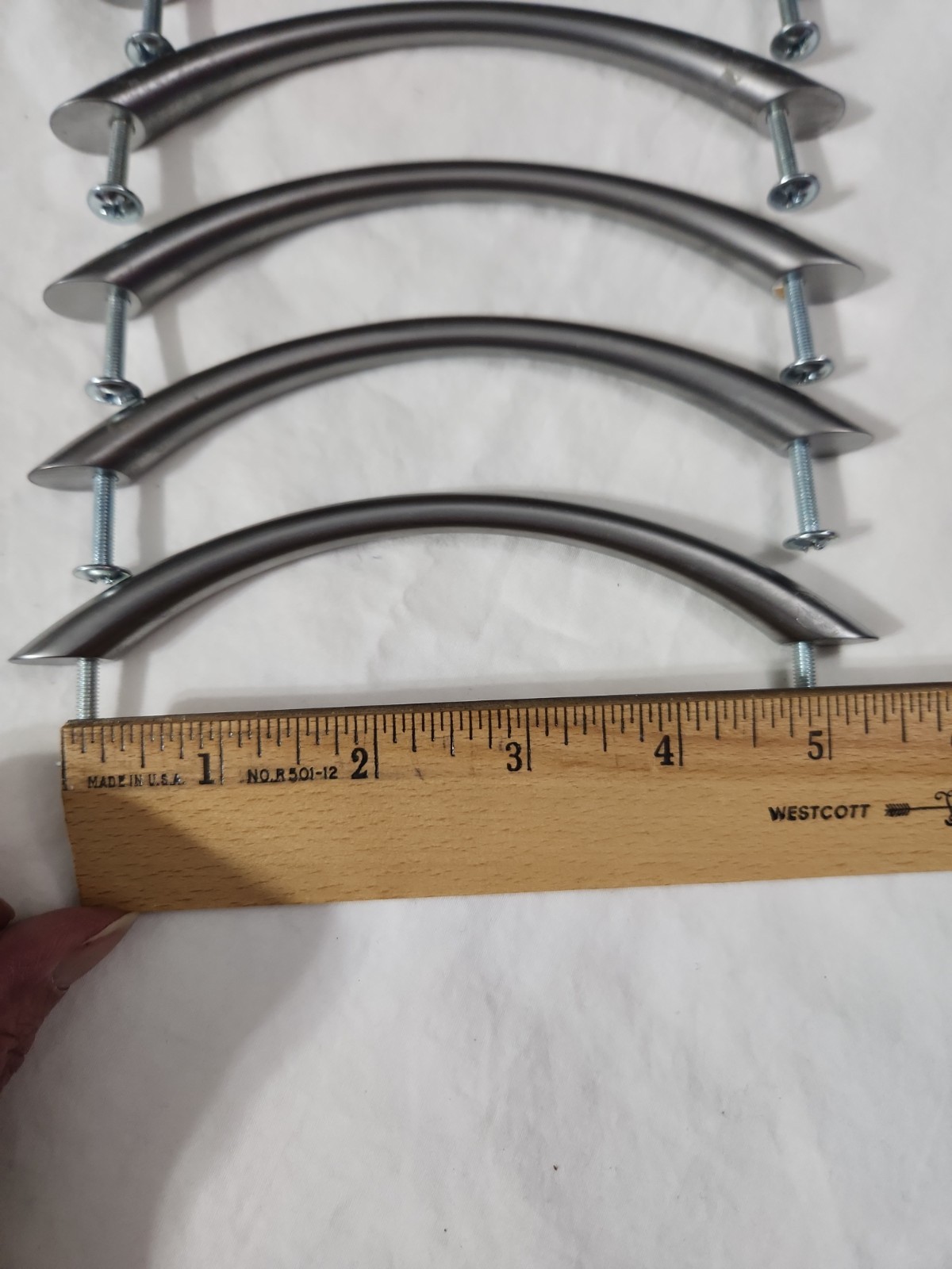 Satin Nickle Large Cupboard Or Drawer Pulls 6″ Modern