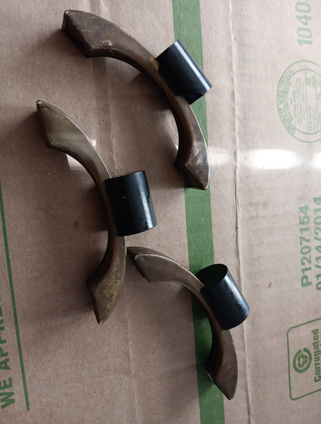 Vintage Lot Of MCM Art Deco Drawer Pulls Brass Tone Bakelite