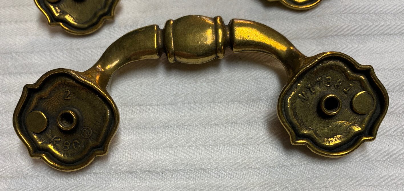 Keeler Brass Company Brass Finish Drawer/Dresser Pulls~qty 5~N17381
