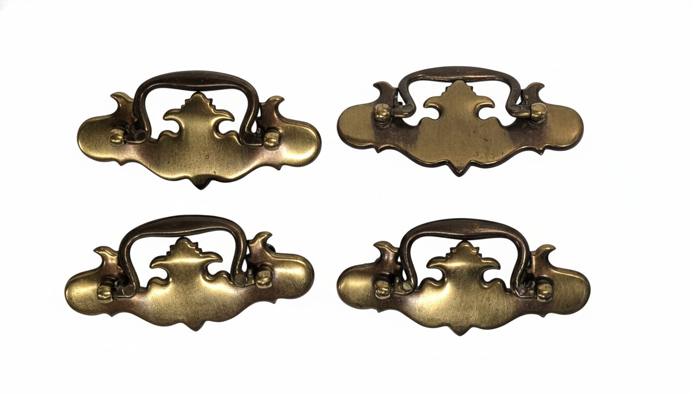 5″ KBC Keller Brass Company Drawer Pulls 4694/2504 Chippendale Batwing Queen Ann