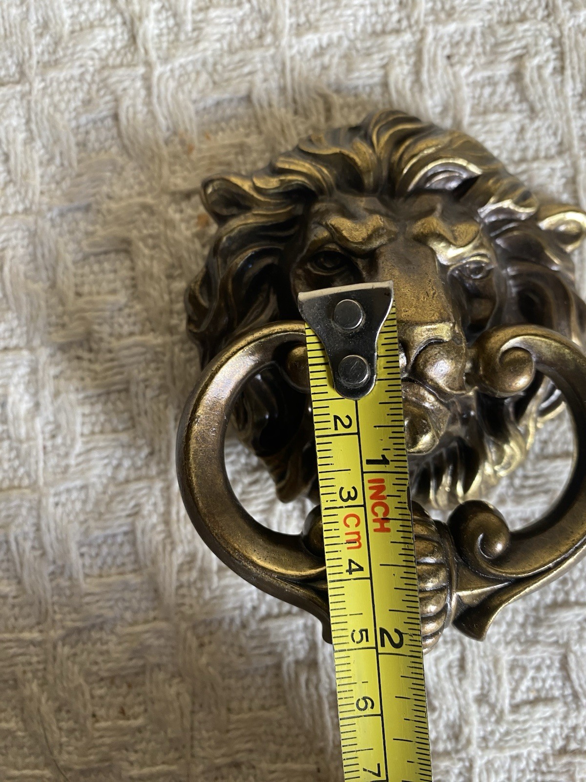 8 VTG Brass Bronze Metal Lion Head Drawer Chest Pulls Victorian Large & Small