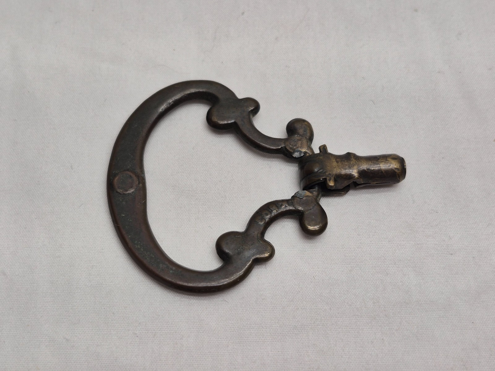 Vintage Antique Ornate Metal Drawer Pull Hardware Drop Ring Knob Bail Furniture
