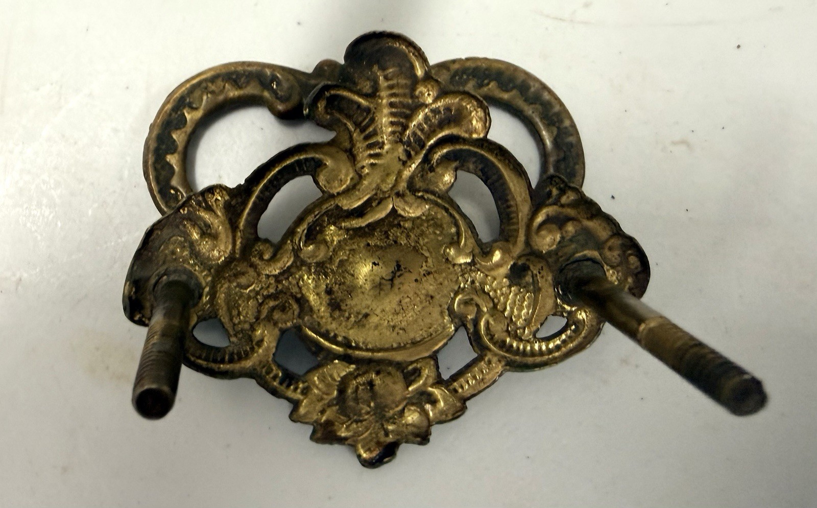 Antique Victorian Ornate Metal Drop Bail Drawer Pull