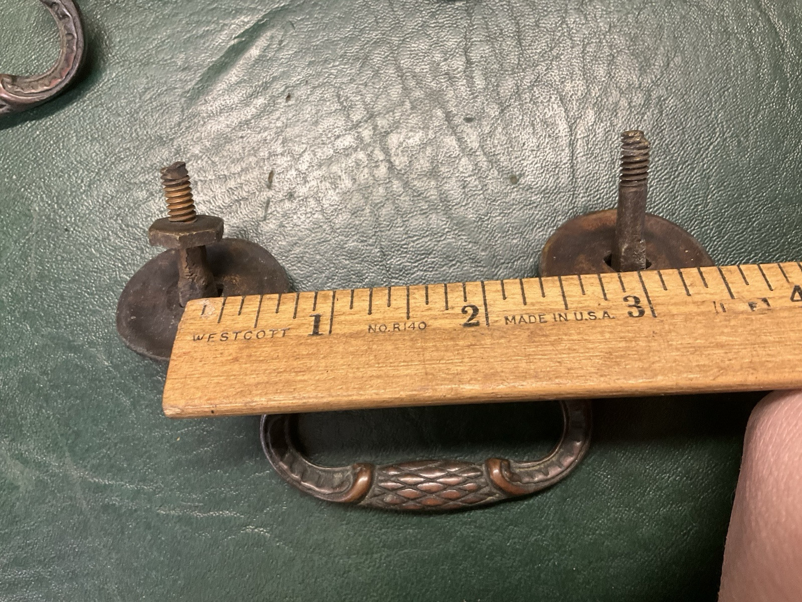 Set of 10 Antique Period Ornate Brass Drop Drawer Pulls Handles