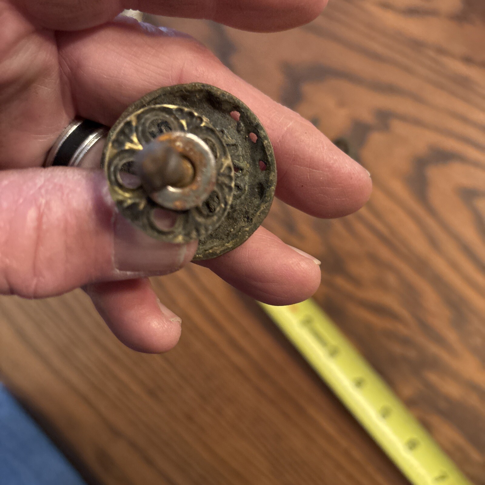 2 Ornate Victorian Round Drawer Pulls With Backplates Reclaimed Hardware