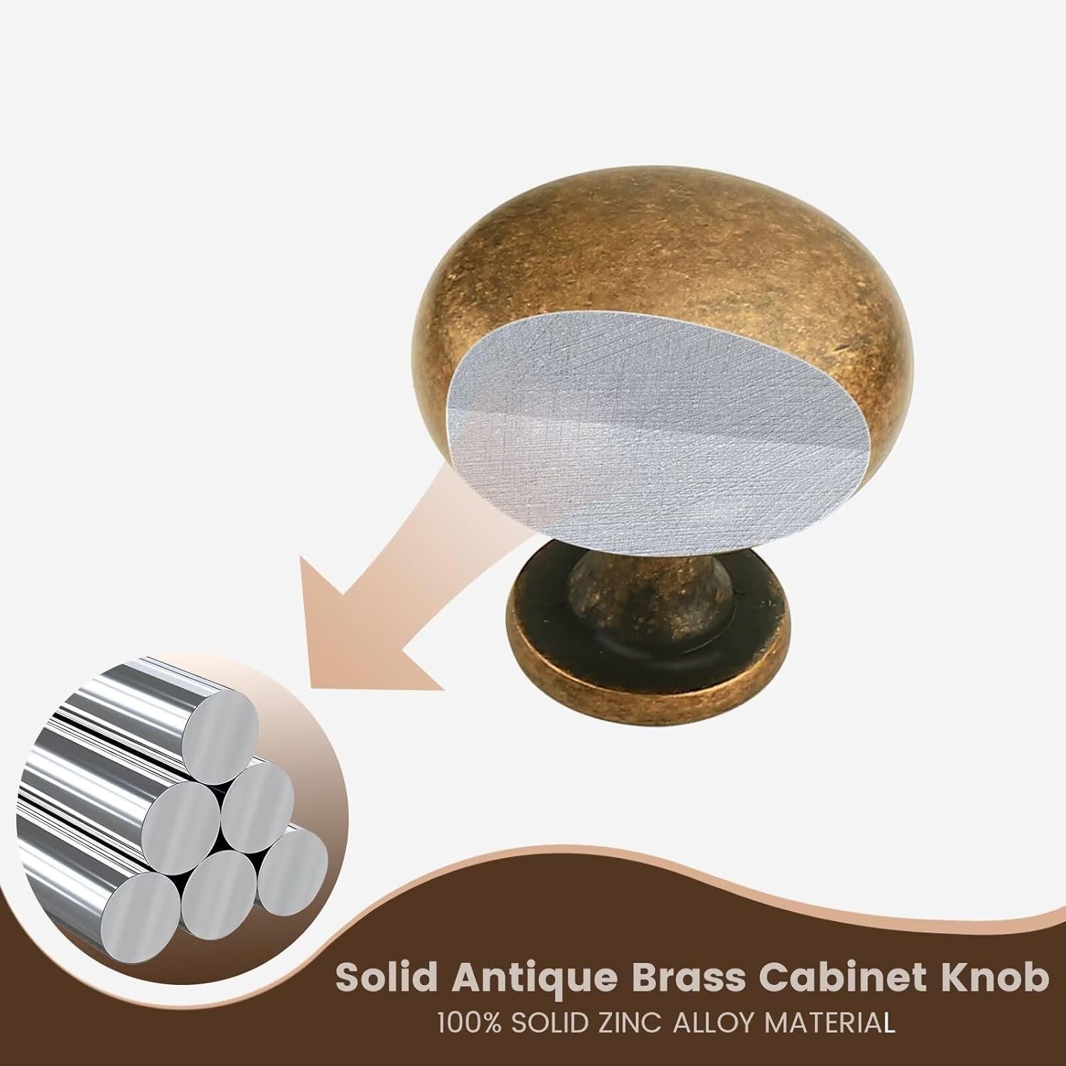 Rust-Resistant Antique Brass Drawer Knobs – 12 Vintage Style Cabinet Pulls