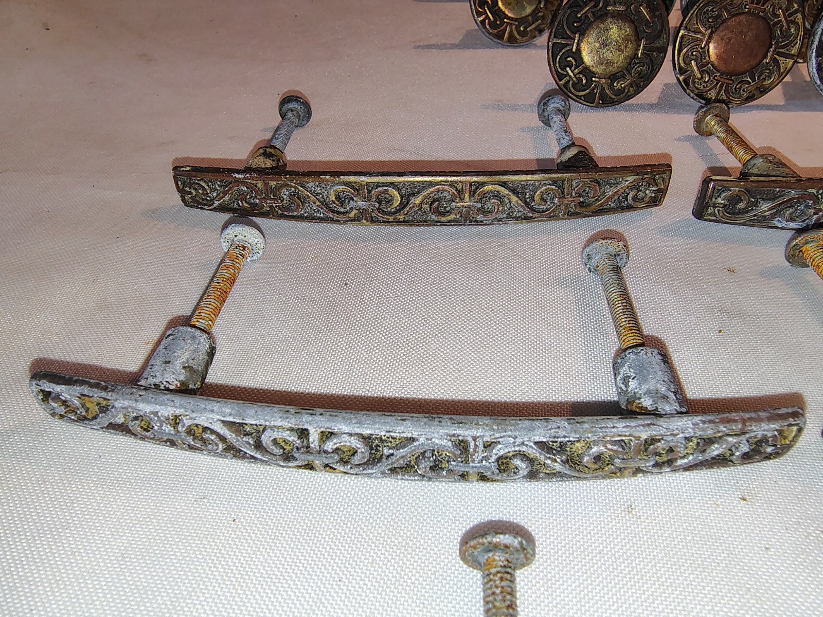 Vintage 1960s Amerock Celtic Style Renaissance Antique English Knobs Pulls