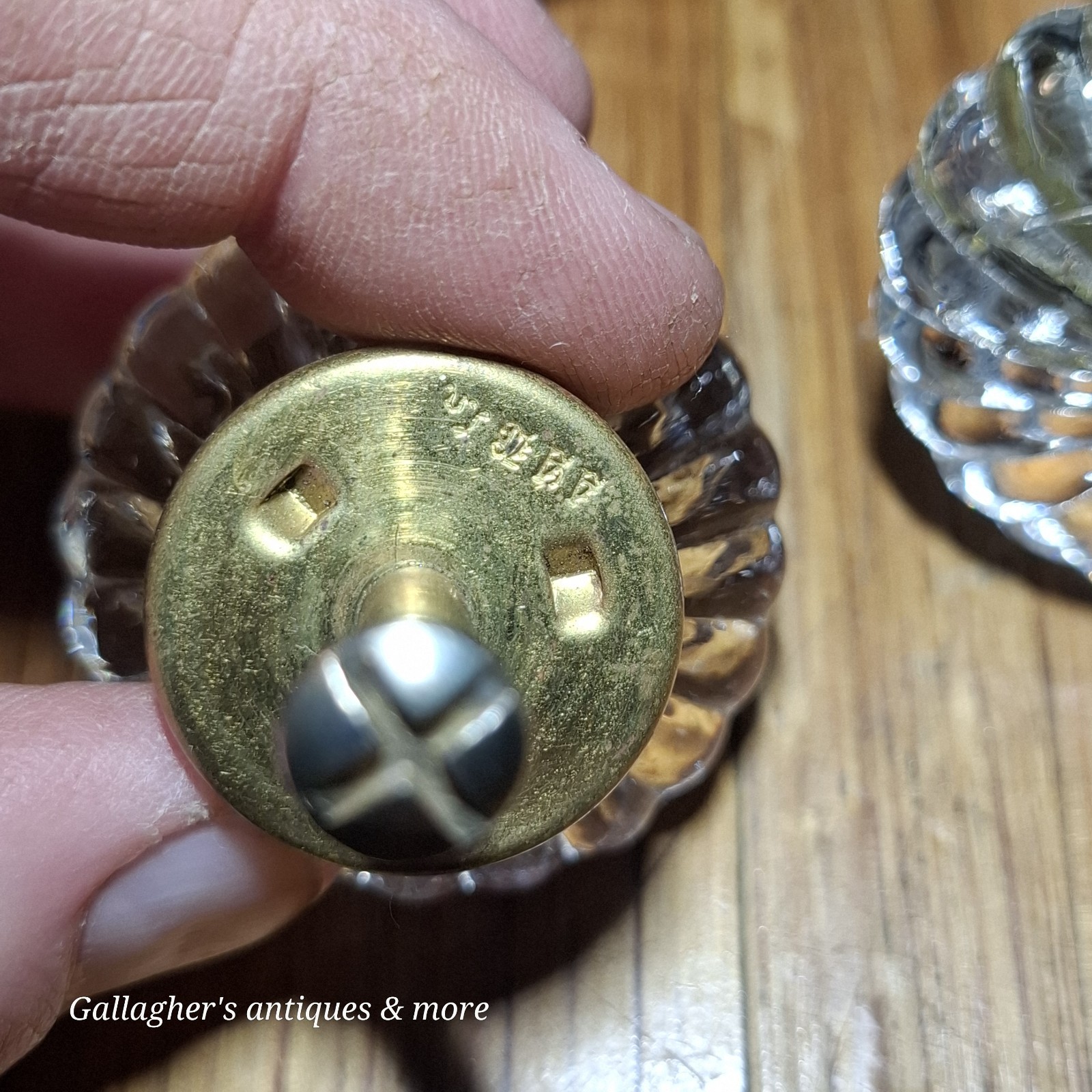 Antique Glass Knob Handle Drawer Cabinet Lot Of 4 Pat Oct 1901