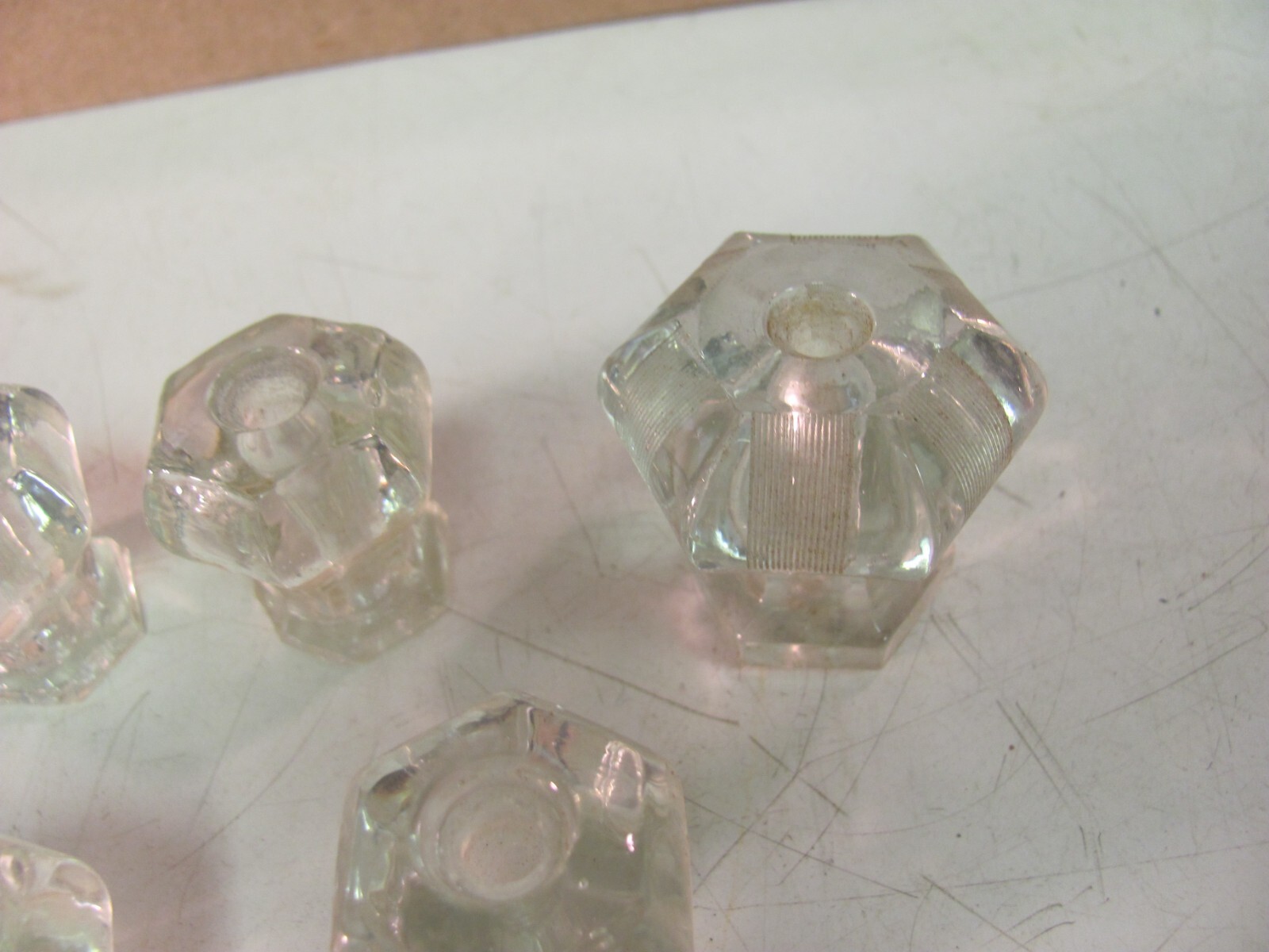 VINTAGE LOT GLASS DRAWER CABINET DOOR PULLS KNOBS FURNITURE DESK USA