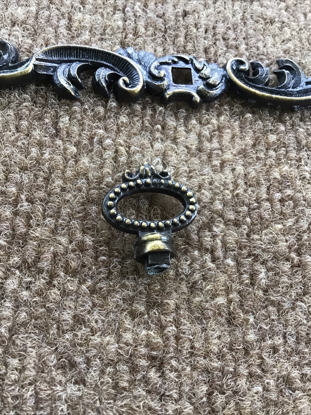 14 NOS VTG French Provincial Allison Japan 875 Ring Drawer Pull Handle Backplate