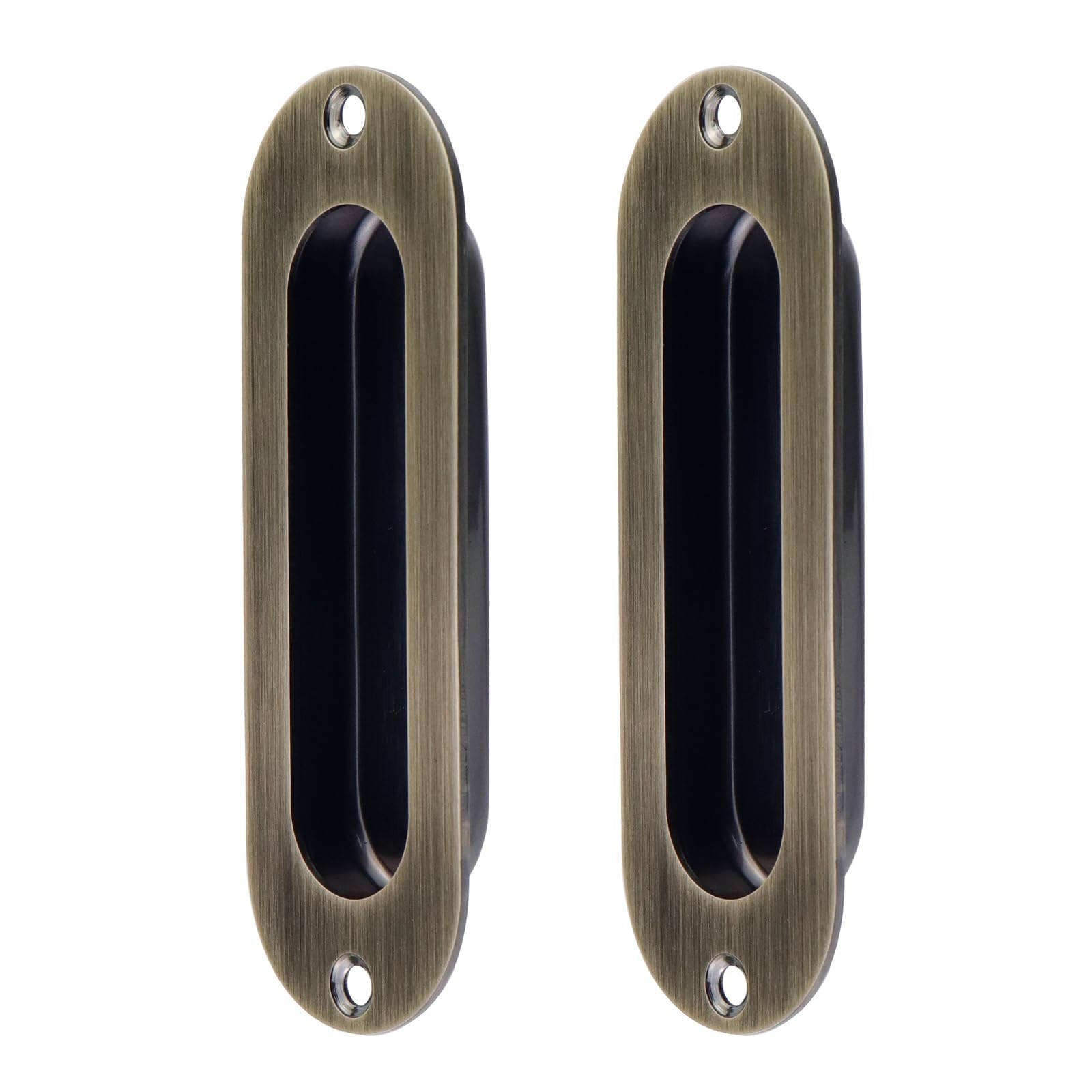 2Pcs Flush Pulls Recessed Handles Metal Hardware Stainless Steel Antique for …