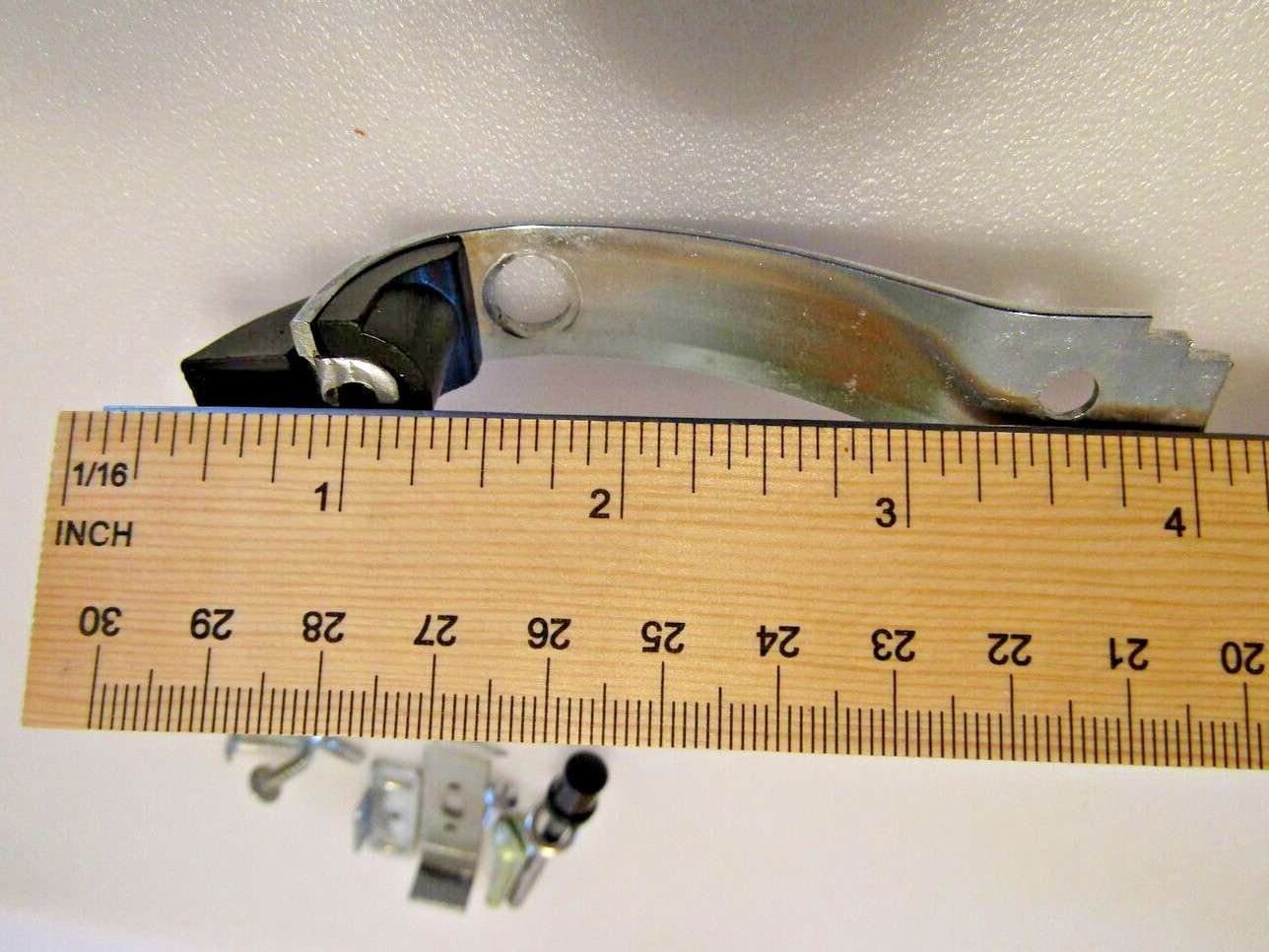 Vtg Nos Chrome Cabinet Door Push Button Latch Pull 3 Black Lines Amerock E08760