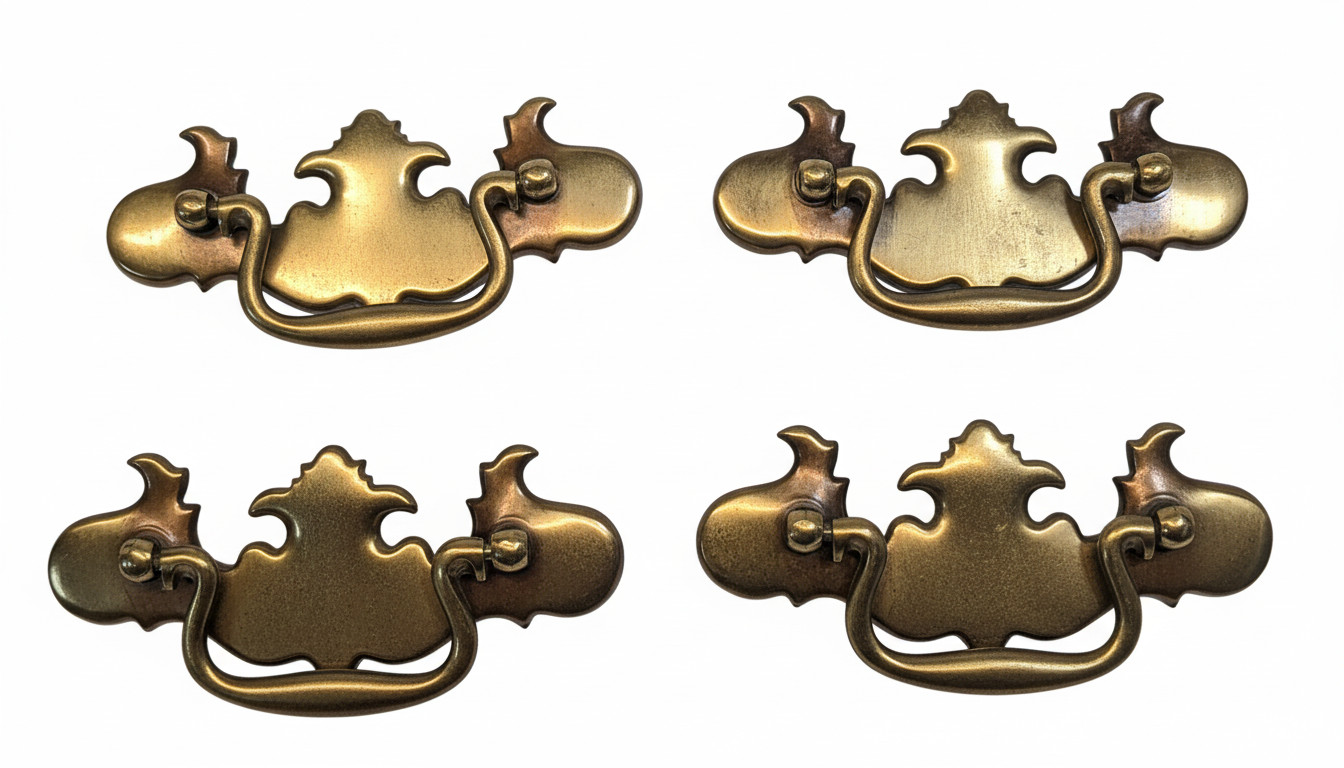 5″ KBC Keller Brass Company Drawer Pulls 4694/2504 Chippendale Batwing Queen Ann