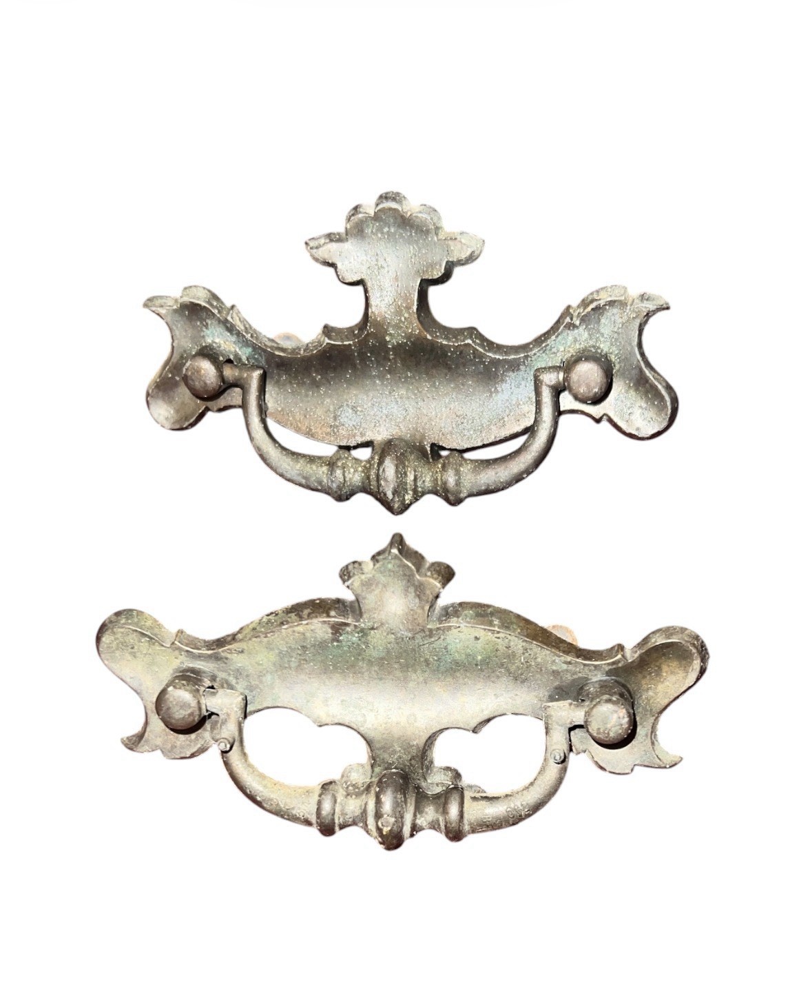 Vintage Keeler Brass Co KBC 541 Chippendale Batwing Drawer Pulls Handles Pair