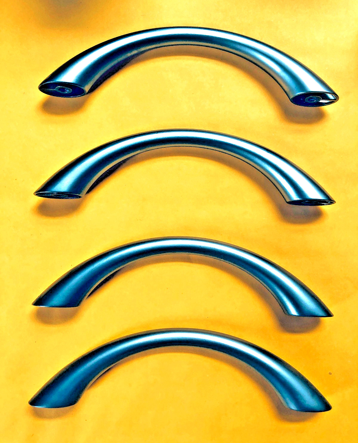 4 x Arc-shaped Brushed Nickel Coating Color Metal Drawer Pull Dresser Cabinet