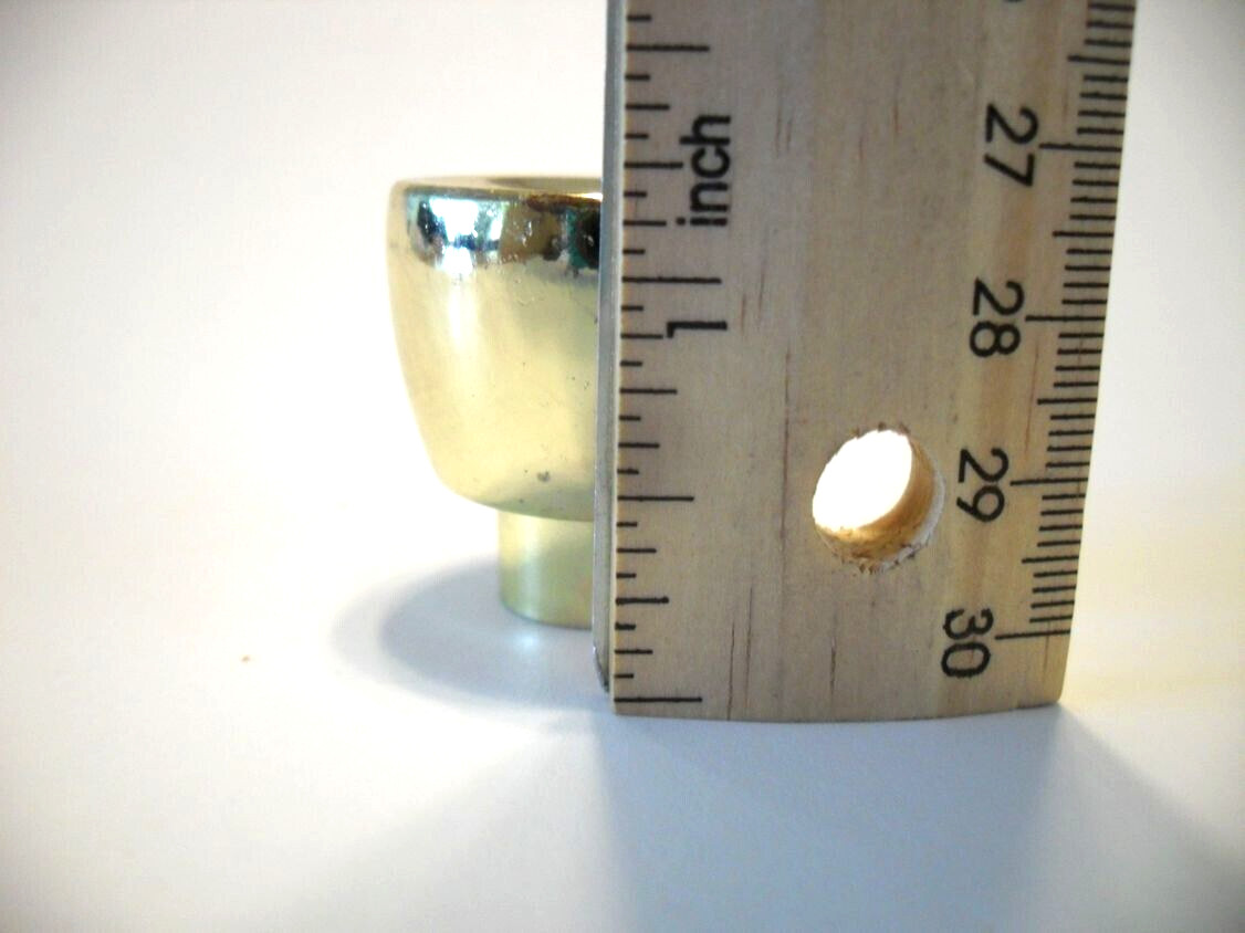 Vintage Nos Brass Drawer Knobs 1-3/16″ Tulip Cabinet Door Pull Ajax #431