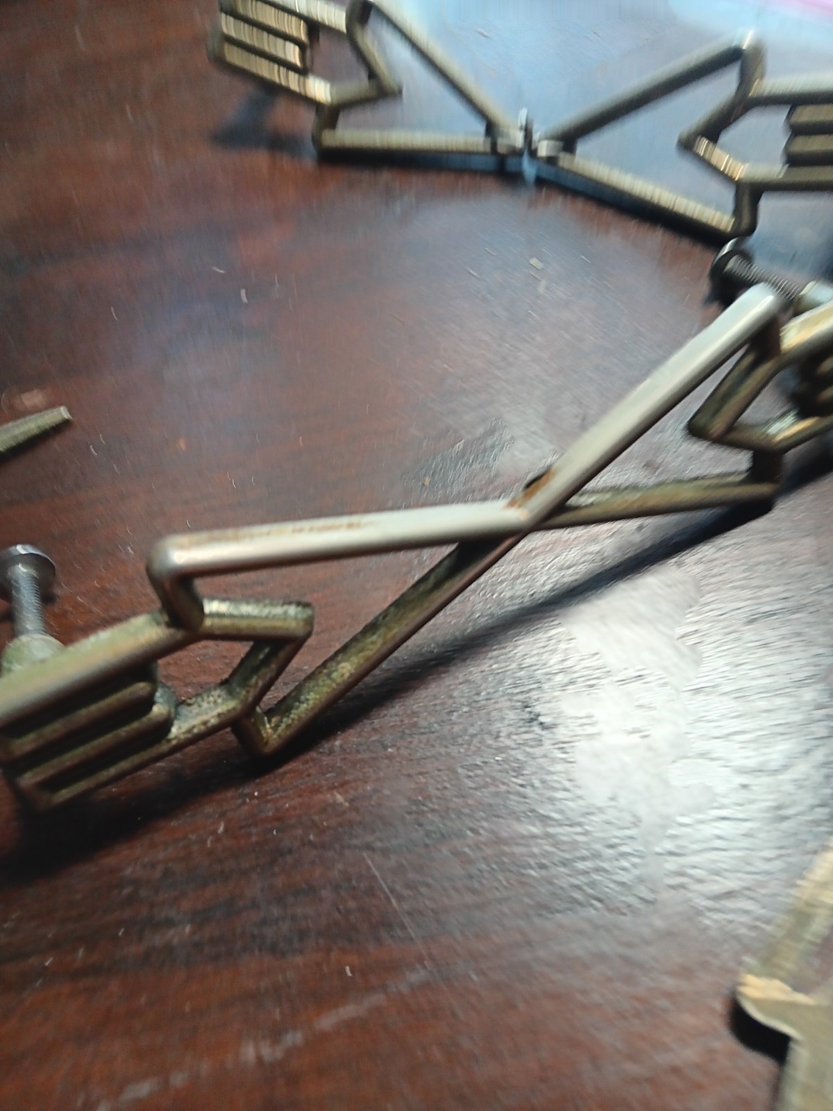 Atomic Star MCM Space Age Drawer Pulls Lot Of 4 Brass Tone