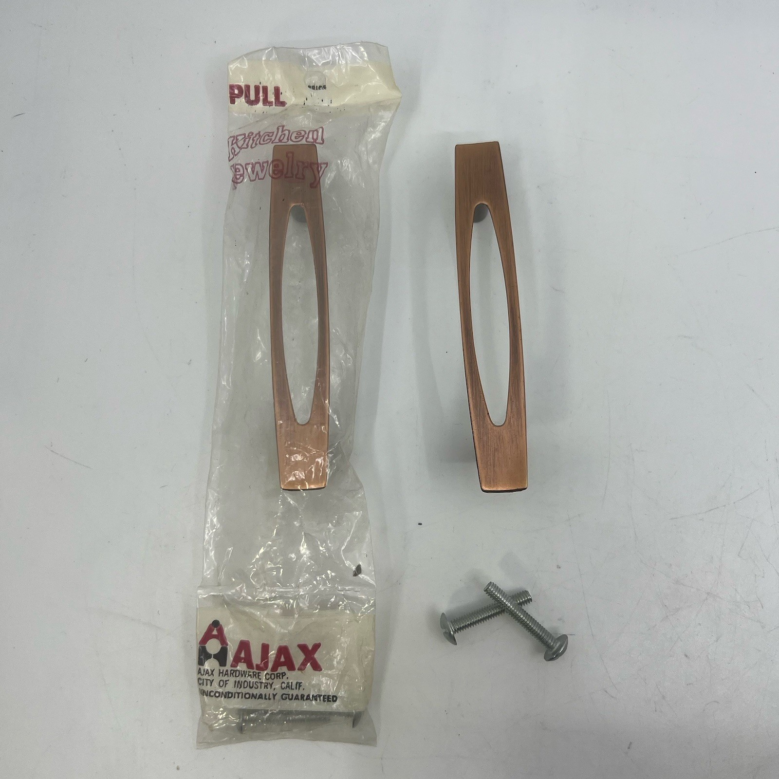 AJAX Nordic Modern Copper Drawer/Door Pull Handle 3” Centers | Vintage, MCM, NEW