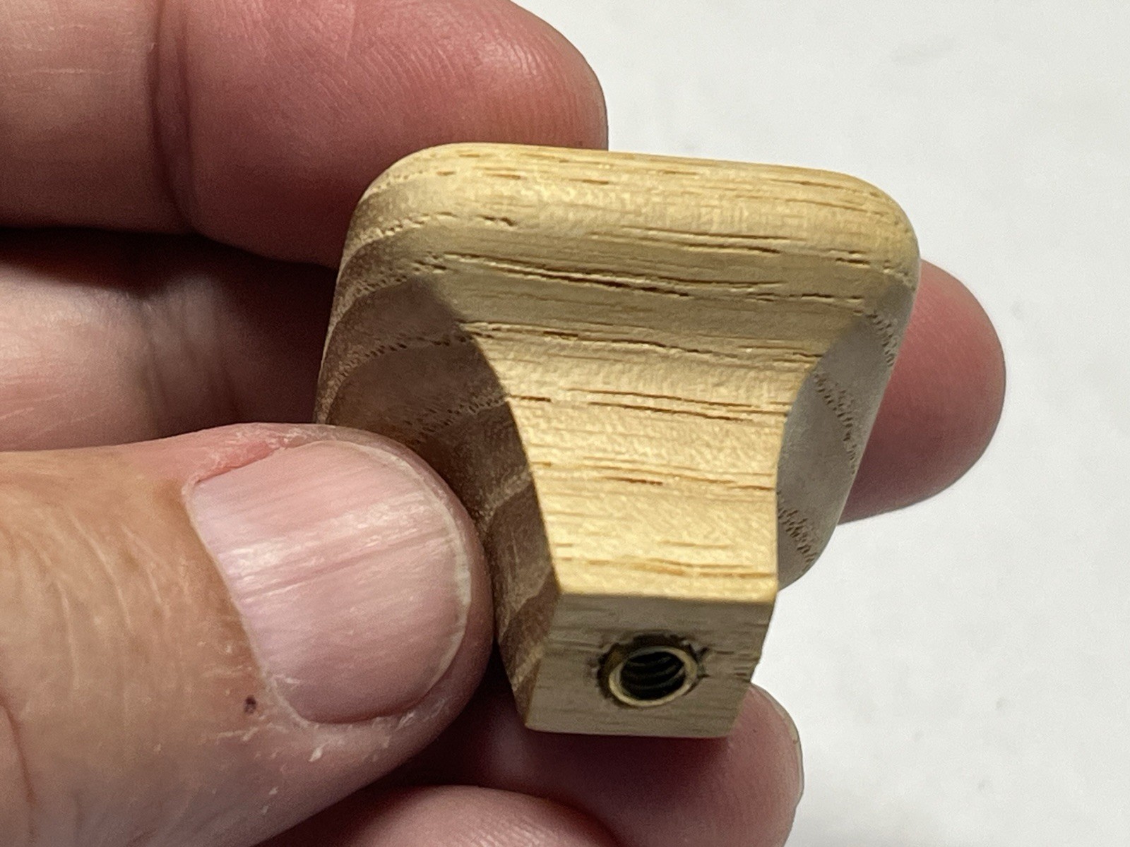 Vintage Lot (9) NOS Square Natural/Unfunished Fixed Wood Drawer/Cabinet Knobs