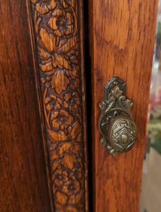 Antique Heavy Brass Drawer Pull Hardware Handle Cabinet Door Knob with backplate