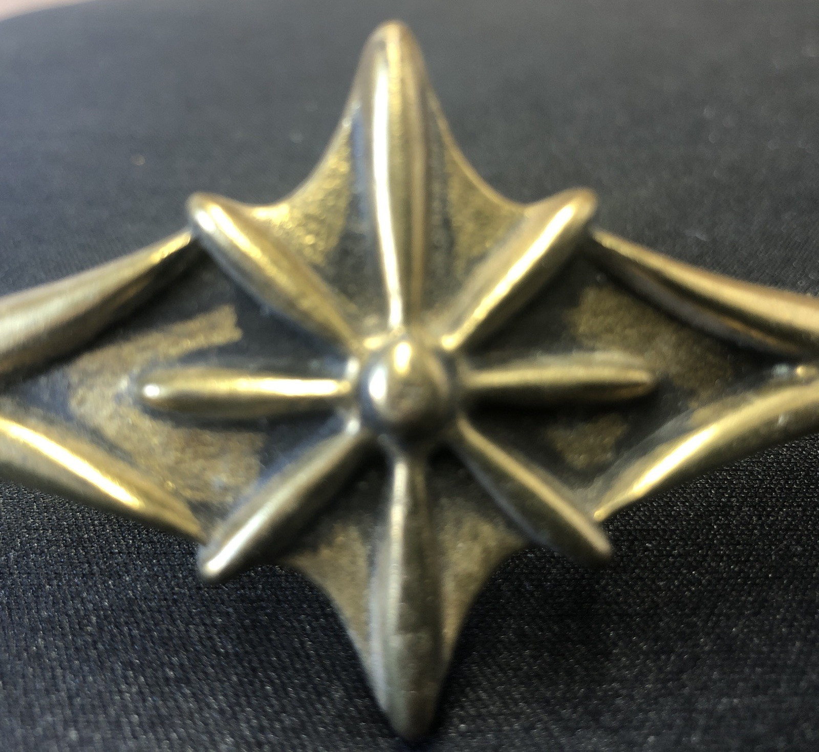 5 Vintage ATOMIC STARBURST MID CENTURY BRASS HANDLES DRAWER PULLS WITH SCREWS