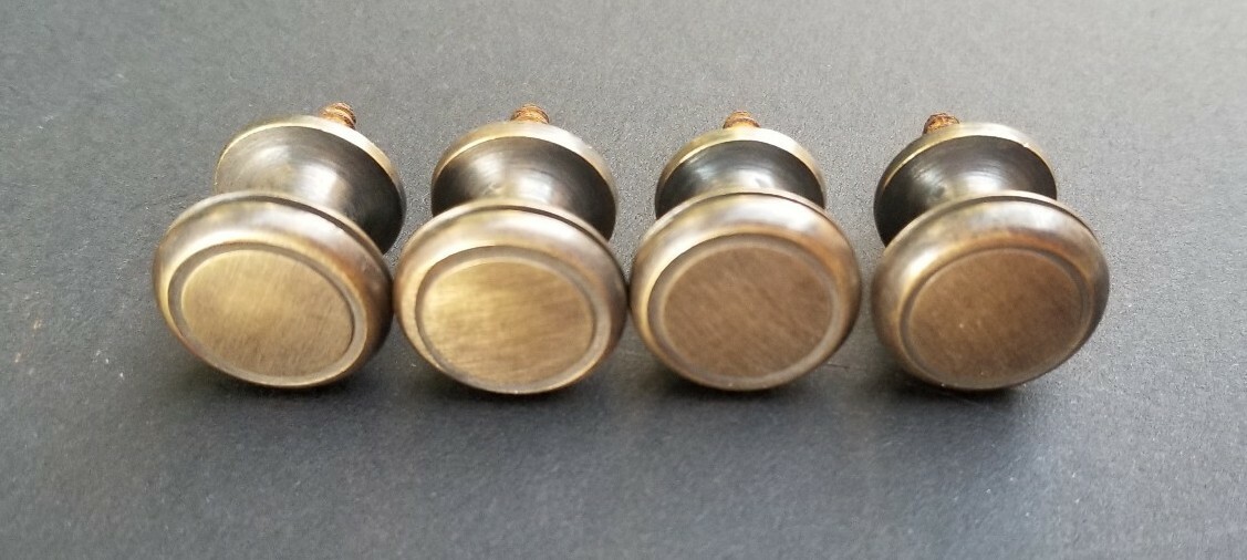 4 Solid Brass Stacking Barrister Bookcase 5/8″dia Knobs drawer Pulls #K26