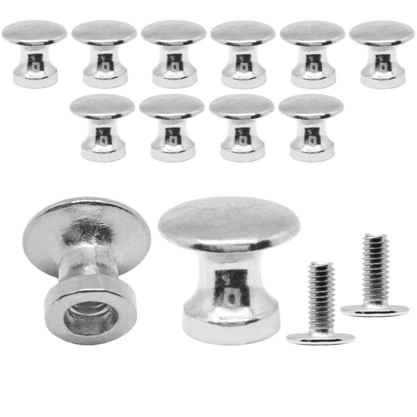 12 Pcs Mini knobs for Jewelry Box, Small Drawer Knobs Brushed Nickel Cabinet …