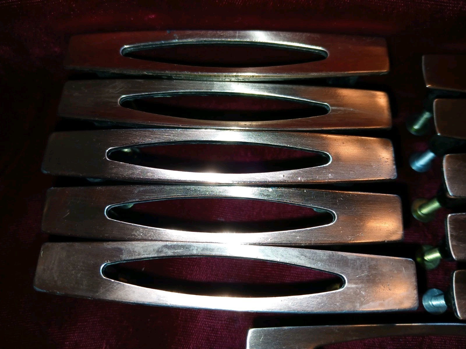 LOT 2 – Eleven MCM AJAX Nordic Modern Copper Drawer Door Pull Handle 3” Center