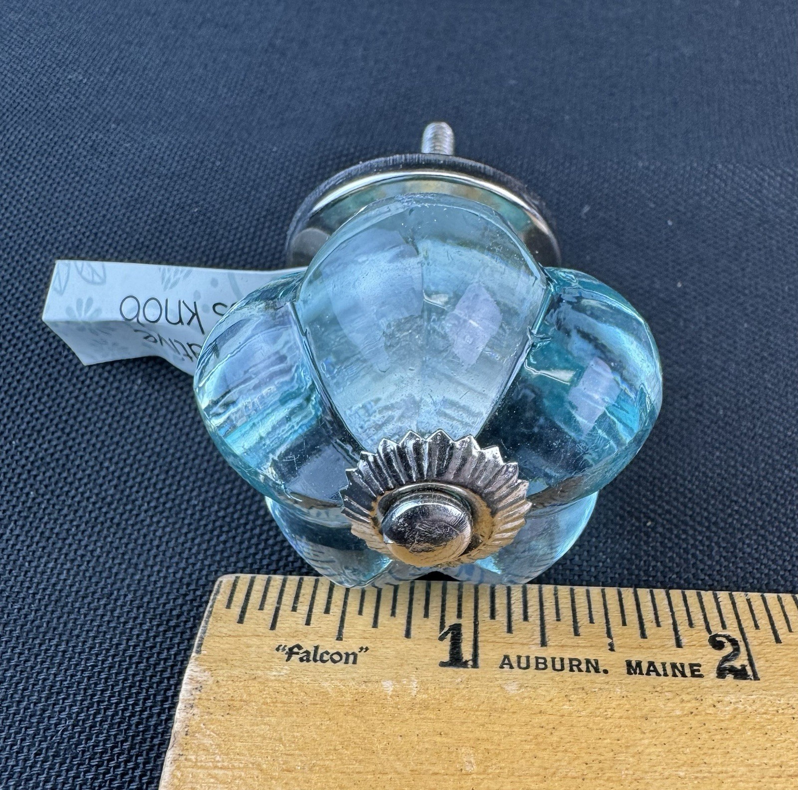 NWT Glass Drawer Pulls Clear Light Pink & Blue Dresser Kitchen Lot Of 4