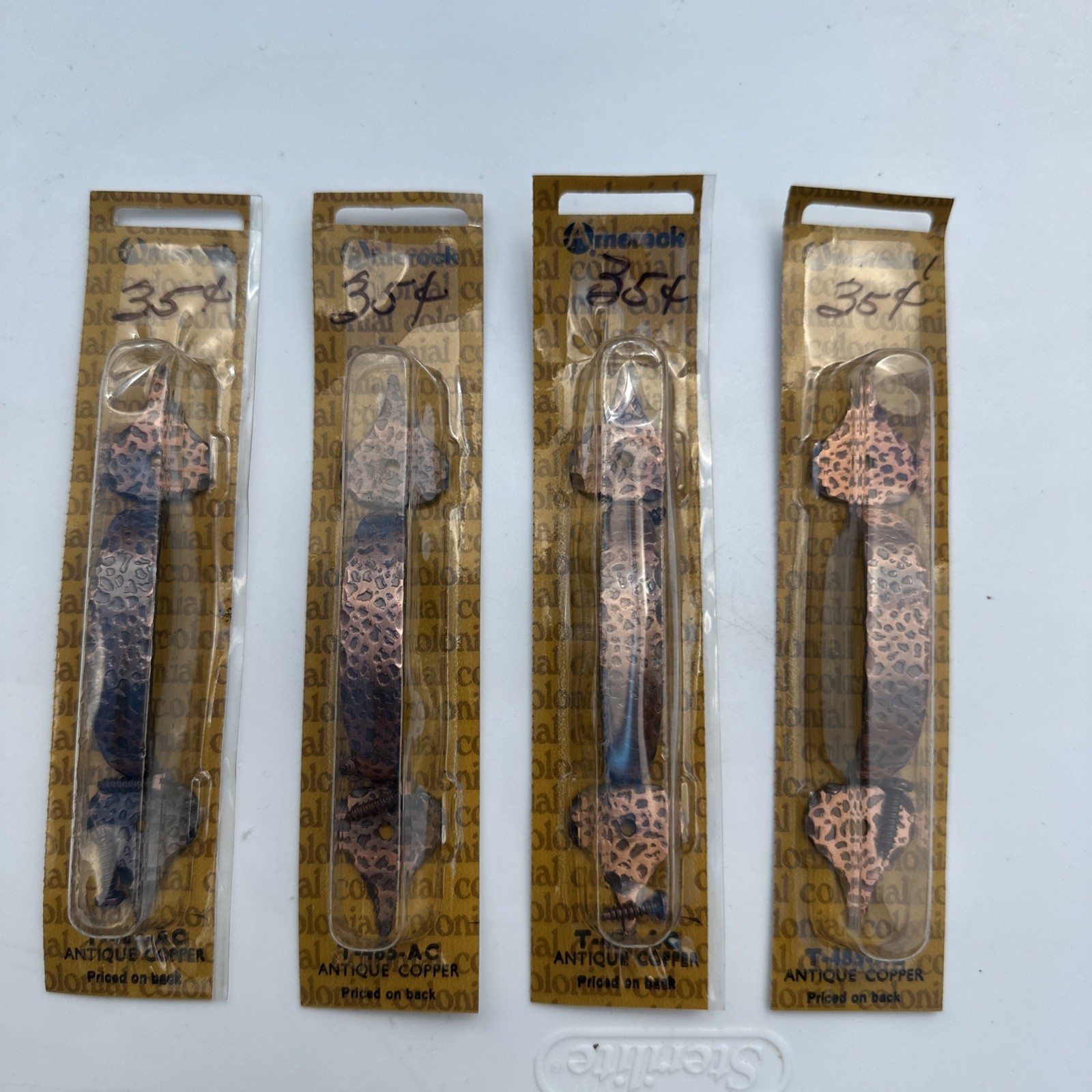 4 Copper Amerock Hammered Drawer Pulls T-485-AC