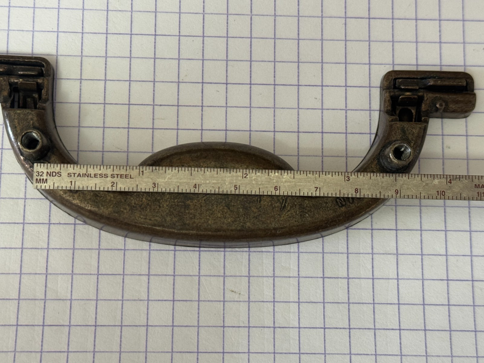 Original Drexel Accolade Drawer Pull Handle Brass Campaign KBC N7231 3 1/2″ c-c
