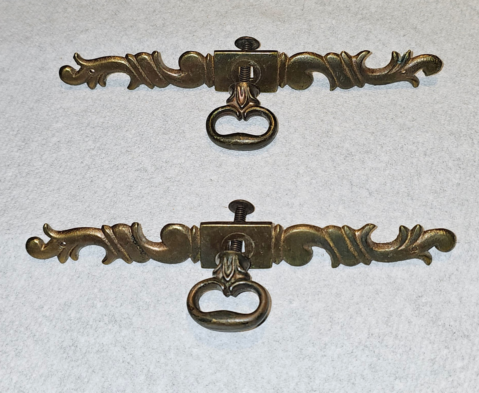 2 – Ampex Crescendo Vintage Drawer Pulls – Faux Lock and Key Style