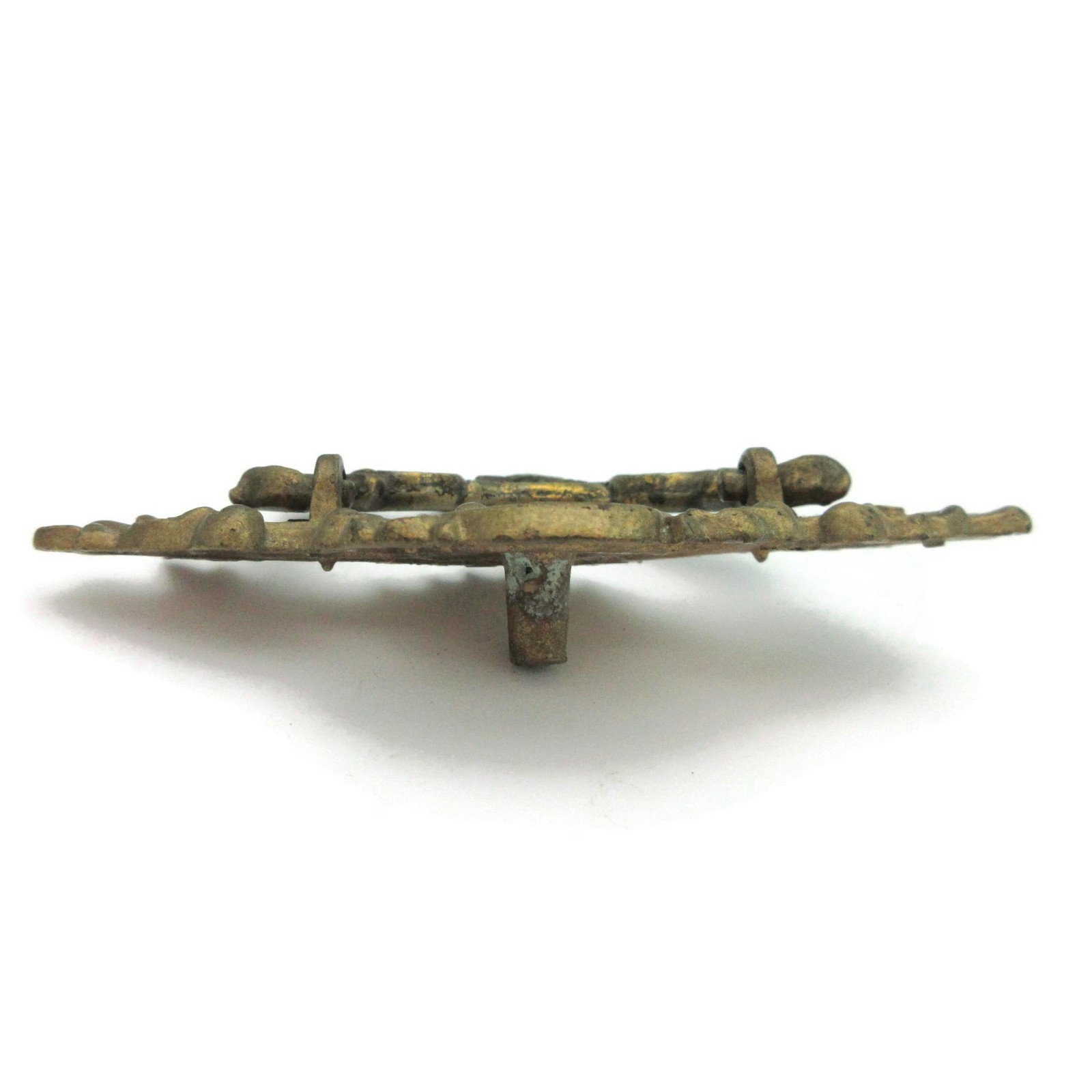 Vintage Drawer Pull Star of David Victorian Brass Bail Drop Handle Flat H531 LQ8
