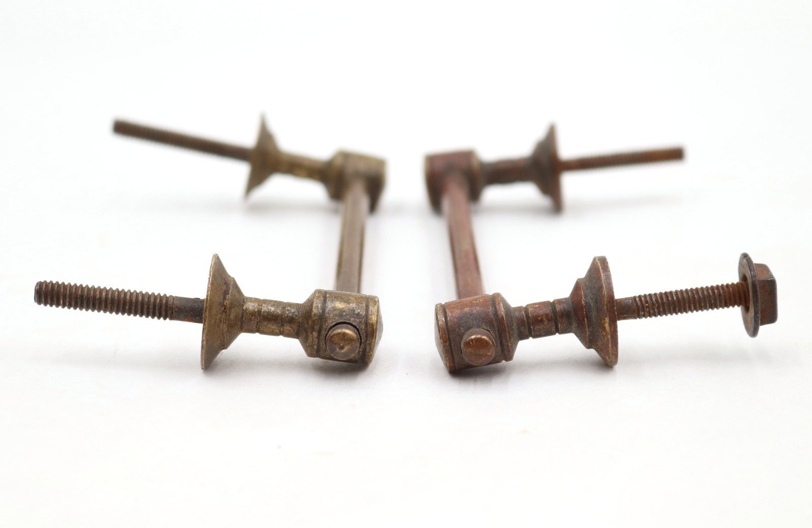Pair of Vintage Traditional 4.25 in. Brass Drawer Pulls