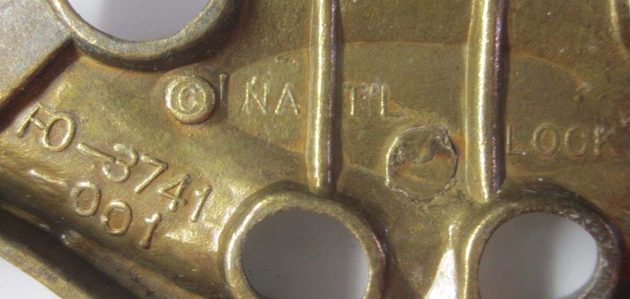 Nat’L National FO-3741 Drawer 1960s Pull Handle 3″ Centers Aged Dark Brass Vtg