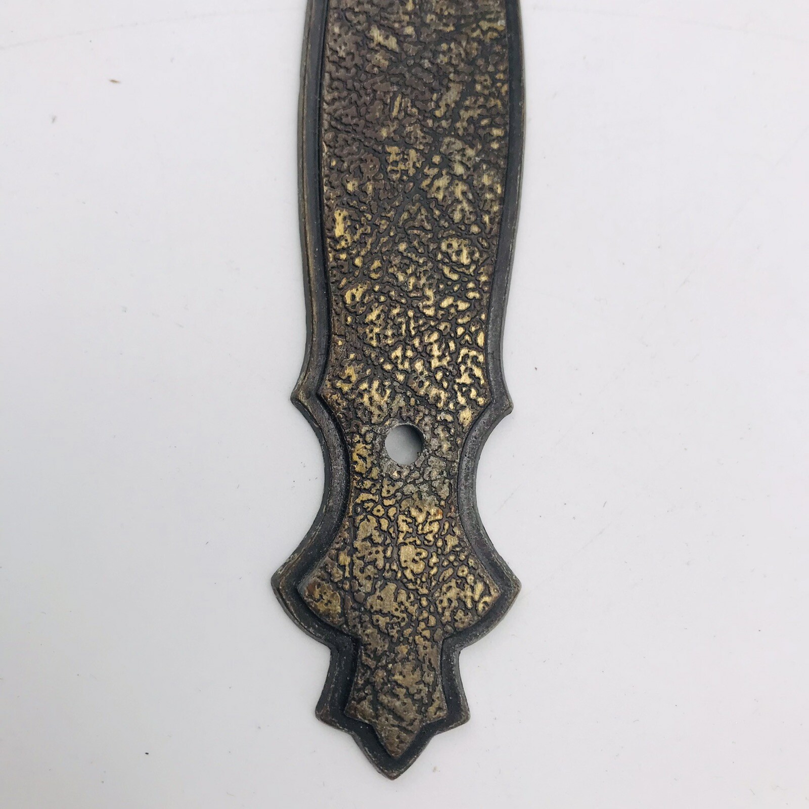 Vintage 1973 One (1) JB JayBee 358 Burnished Brass Drawer Pull Backplate