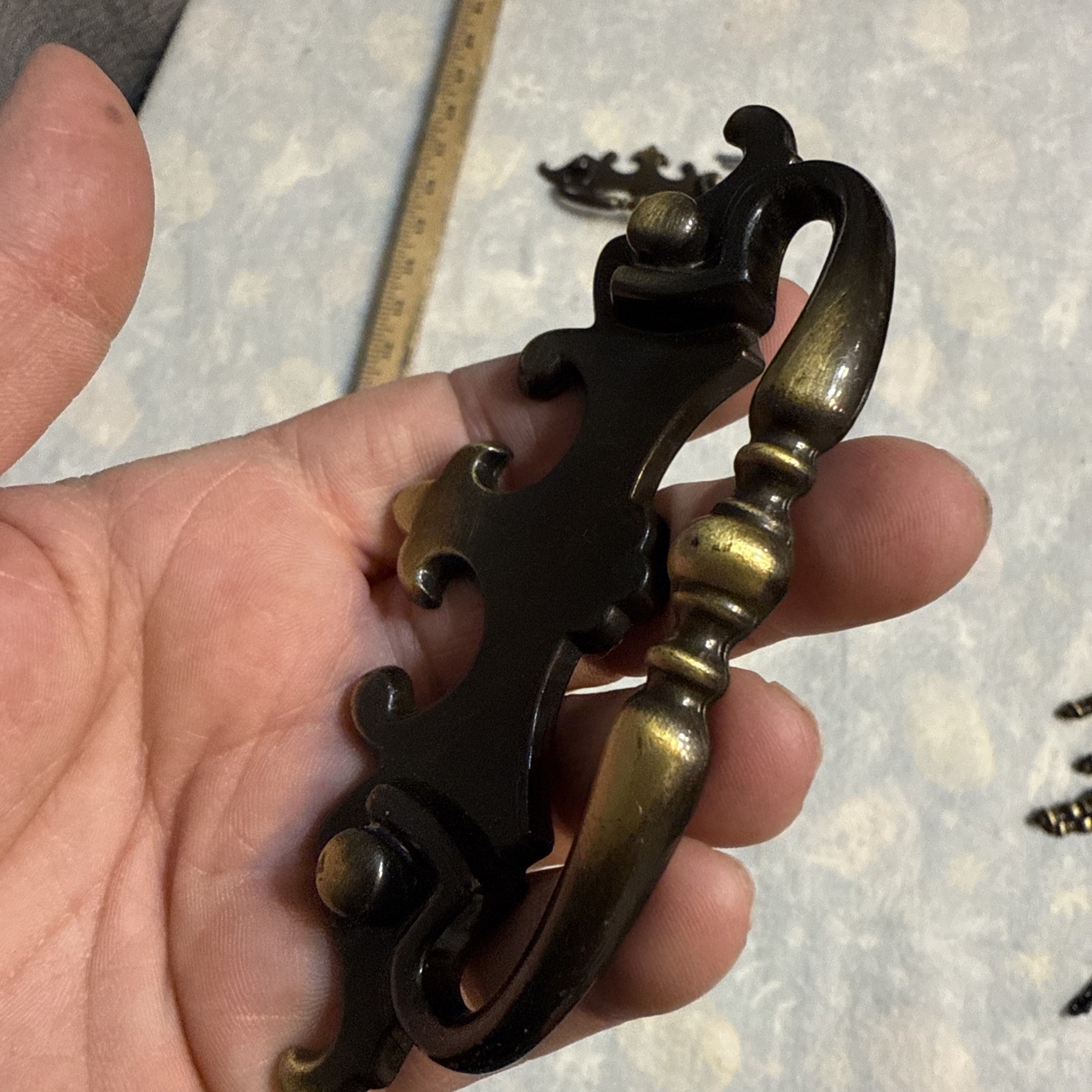 3 Vintage Amerock 152-1 Batwing Drawer Pull Handles 4.75” Long