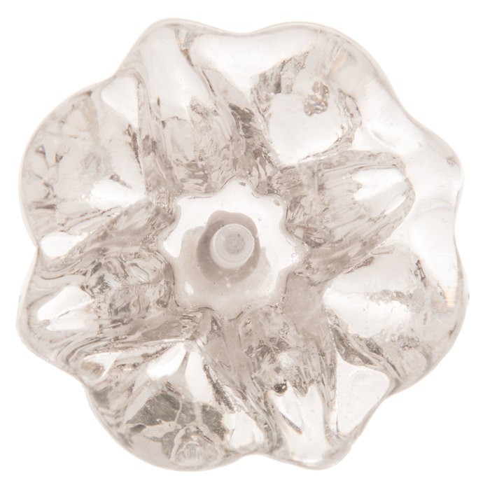 1; VINTAGE HOLLYWOOD REGENCY CRYSTAL clear GLASS DRAWER CABINET KNOBS HANDLES